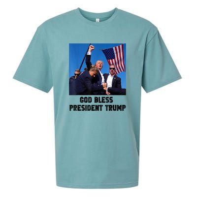 Donald Trump 2024 God Bless President Trump Gift Sueded Cloud Jersey T-Shirt