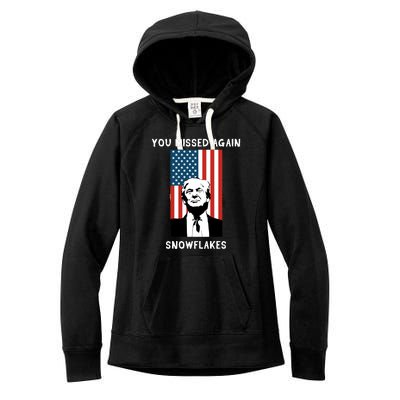 Donald Trump 2024 Missed Me Funny Conservative Women's Fleece Hoodie