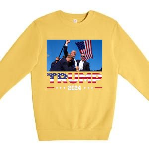 Donald Trump 2024 Survived Shot At Election Rally Premium Crewneck Sweatshirt