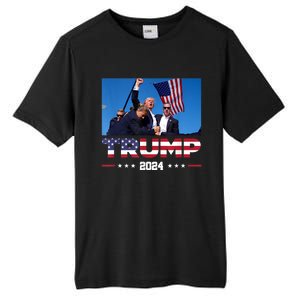 Donald Trump 2024 Survived Shot At Election Rally Tall Fusion ChromaSoft Performance T-Shirt