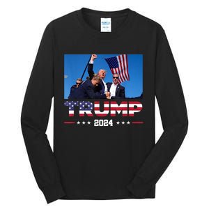 Donald Trump 2024 Survived Shot At Election Rally Tall Long Sleeve T-Shirt