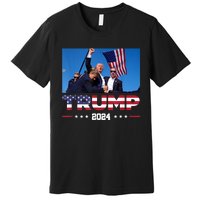 Donald Trump 2024 Survived Shot At Election Rally Premium T-Shirt