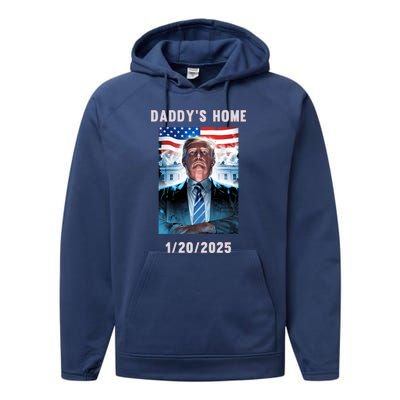 Donald Trump 2024 Daddys Home Performance Fleece Hoodie