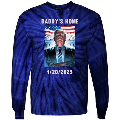 Donald Trump 2024 Daddys Home Tie-Dye Long Sleeve Shirt