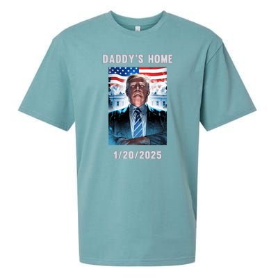 Donald Trump 2024 Daddys Home Sueded Cloud Jersey T-Shirt