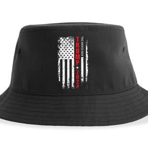 Donald Trump 2024 Take America Back American Flag Patriotic Sustainable Bucket Hat