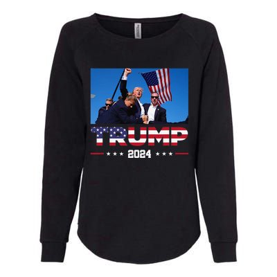 Donald Trump 2024 Survived Shot At Election Rally Womens California Wash Sweatshirt