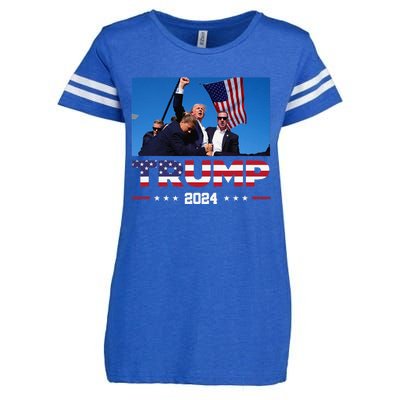 Donald Trump 2024 Survived Shot At Election Rally Enza Ladies Jersey Football T-Shirt