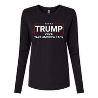 Donald Trump 2024 Take America Back Election The Return Womens Cotton Relaxed Long Sleeve T-Shirt