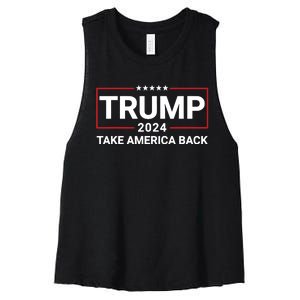 Donald Trump 2024 Take America Back Election The Return Women's Racerback Cropped Tank