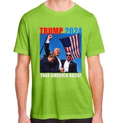 Donald Trump 2024 Take America Back American Flag Patriotic Adult ChromaSoft Performance T-Shirt