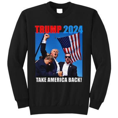 Donald Trump 2024 Take America Back American Flag Patriotic Sweatshirt