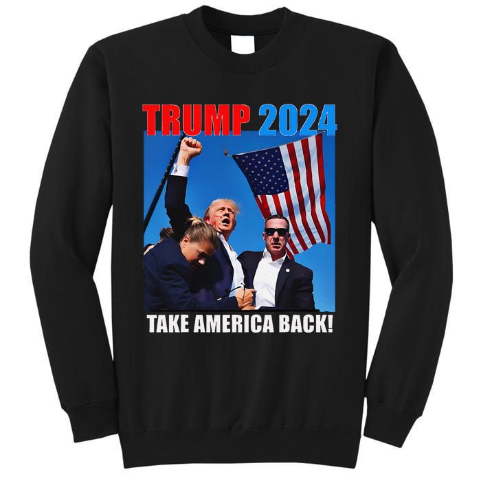 Donald Trump 2024 Take America Back American Flag Patriotic Sweatshirt