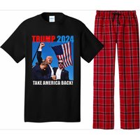 Donald Trump 2024 Take America Back American Flag Patriotic Pajama Set