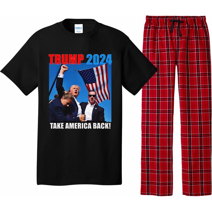 Donald Trump 2024 Take America Back American Flag Patriotic Pajama Set