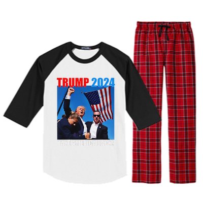 Donald Trump 2024 Take America Back American Flag Patriotic Raglan Sleeve Pajama Set