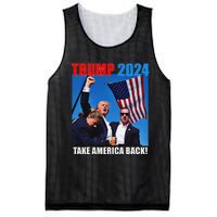 Donald Trump 2024 Take America Back American Flag Patriotic Mesh Reversible Basketball Jersey Tank