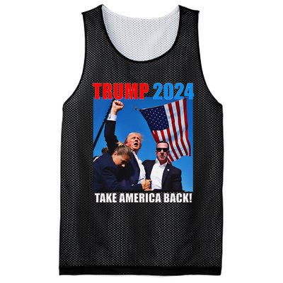 Donald Trump 2024 Take America Back American Flag Patriotic Mesh Reversible Basketball Jersey Tank