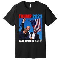 Donald Trump 2024 Take America Back American Flag Patriotic Premium T-Shirt