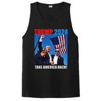 Donald Trump 2024 Take America Back American Flag Patriotic PosiCharge Competitor Tank