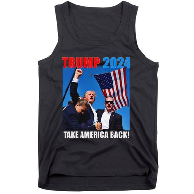 Donald Trump 2024 Take America Back American Flag Patriotic Tank Top