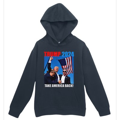 Donald Trump 2024 Take America Back American Flag Patriotic Urban Pullover Hoodie