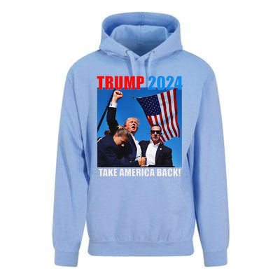 Donald Trump 2024 Take America Back American Flag Patriotic Unisex Surf Hoodie