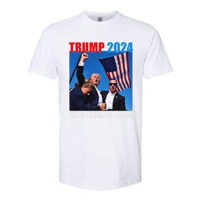 Donald Trump 2024 Take America Back American Flag Patriotic Softstyle CVC T-Shirt