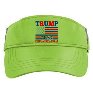 Donald Trump 2024 Keep America Great Usa Flag Adult Drive Performance Visor