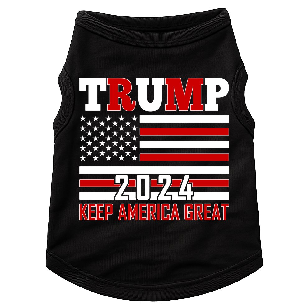 Donald Trump 2024 Keep America Great Usa Flag Doggie Tank