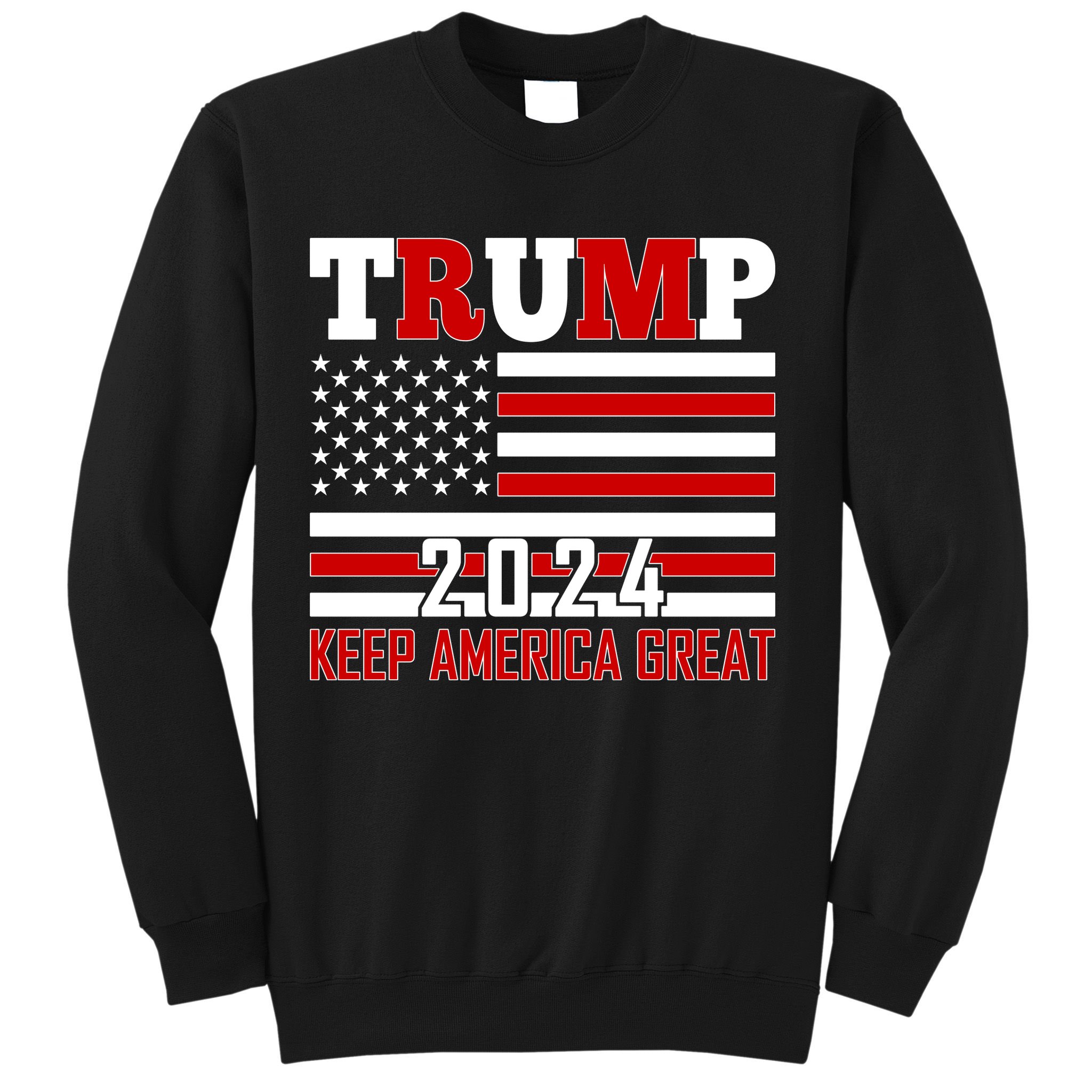 Donald Trump 2024 Keep America Great Usa Flag Sweatshirt
