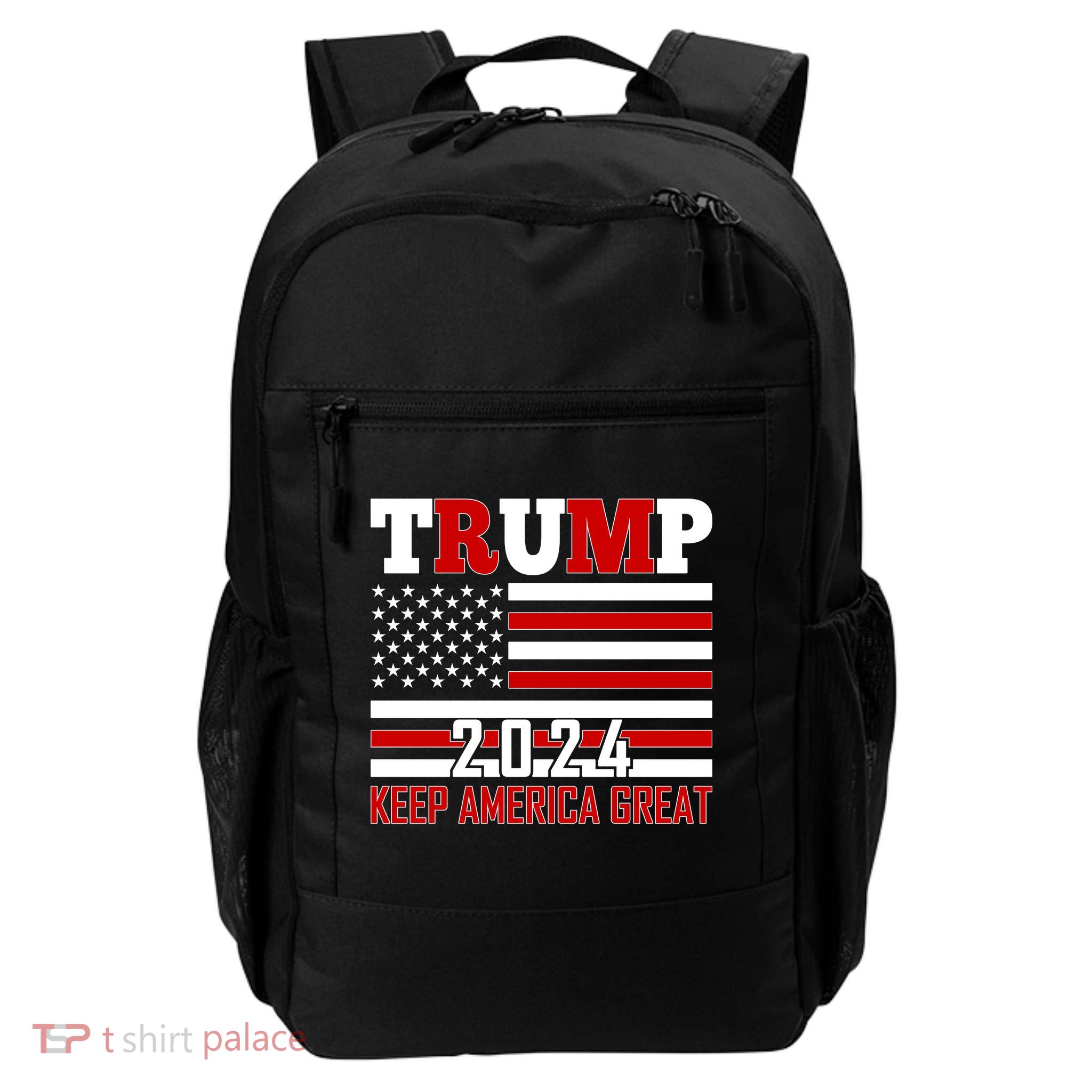 Donald Trump 2024 Keep America Great Usa Flag Backpack