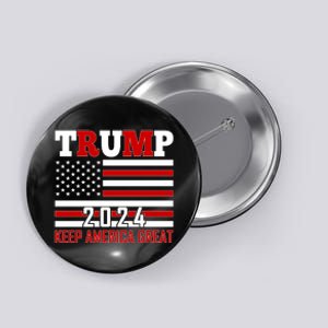 Donald Trump 2024 Keep America Great Usa Flag Button