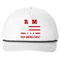 Donald Trump 2024 Keep America Great Usa Flag Snapback Five-Panel Rope Hat