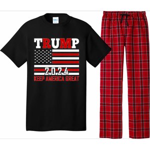 Donald Trump 2024 Keep America Great Usa Flag Pajama Set