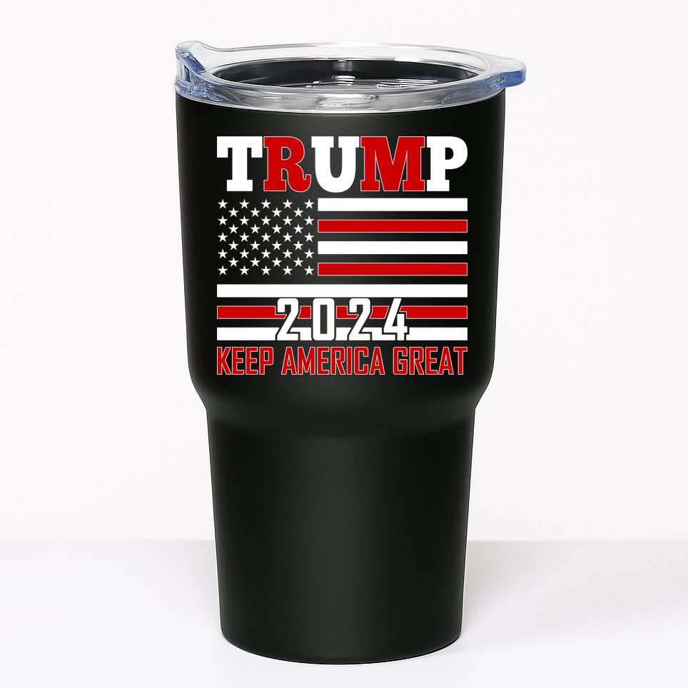 Donald Trump 2024 Keep America Great Usa Flag Tumbler
