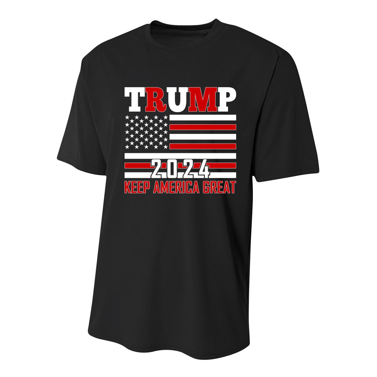 Donald Trump 2024 Keep America Great Usa Flag Youth Performance Sprint T-Shirt