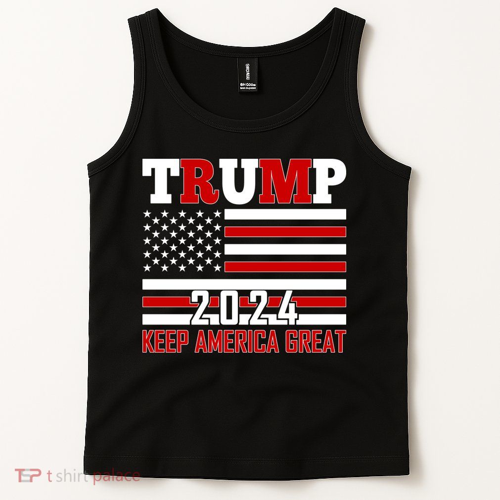 Donald Trump 2024 Keep America Great Usa Flag Tank Top