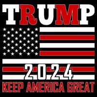 Donald Trump 2024 Keep America Great Usa Flag Women's Crop Top Tee
