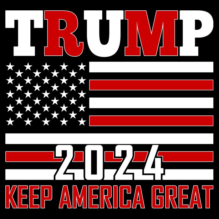 Donald Trump 2024 Keep America Great Usa Flag Women's Crop Top Tee
