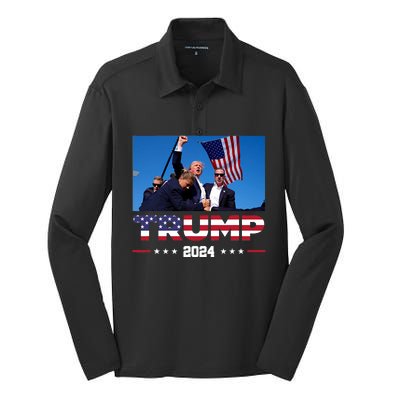 Donald Trump 2024 Survived Shot At Election Rally Silk Touch Performance Long Sleeve Polo