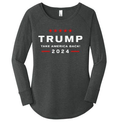 Donald Trump 2024 Take America Back Election The Return Women's Perfect Tri Tunic Long Sleeve Shirt