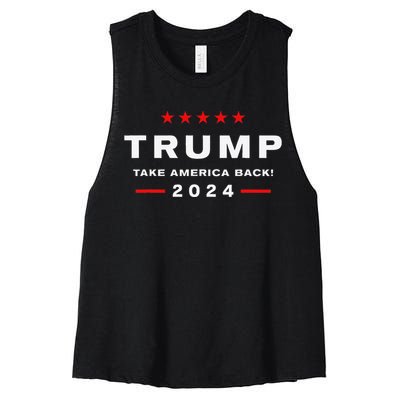 Donald Trump 2024 Take America Back Election The Return Women's Racerback Cropped Tank