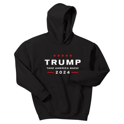 Donald Trump 2024 Take America Back Election The Return Kids Hoodie