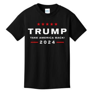 Donald Trump 2024 Take America Back Election The Return Kids T-Shirt