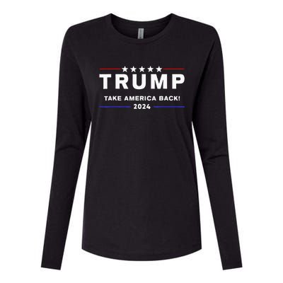 Donald Trump 2024 Take America Back Election The Return Womens Cotton Relaxed Long Sleeve T-Shirt