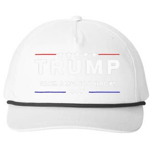 Donald Trump 2024 Take America Back Election The Return Snapback Five-Panel Rope Hat