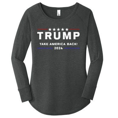 Donald Trump 2024 Take America Back Election The Return Women's Perfect Tri Tunic Long Sleeve Shirt