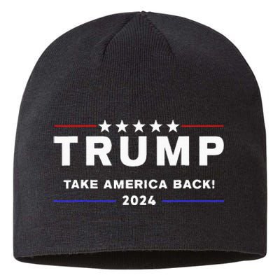 Donald Trump 2024 Take America Back Election The Return Sustainable Beanie