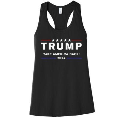 Donald Trump 2024 Take America Back Election The Return Women's Racerback Tank